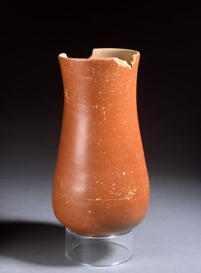 Red slipped pottery jar, New Kingdom by Egyptian 18th Dynasty